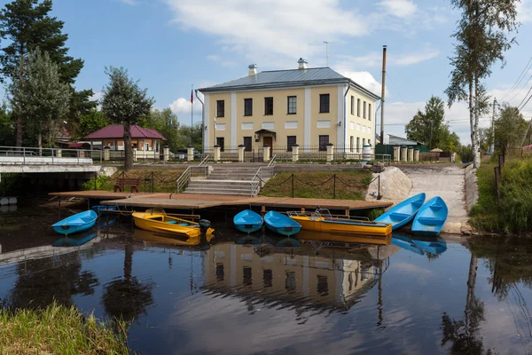 Kobona. Leningrad region. Russia. The building of the former guardhouse Ladoga channel battalion.