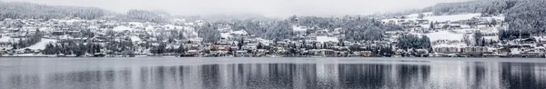 Winter Panorama View On Millstatt From Southside Of The Lake