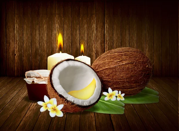 Coconut Honey Spa and wellness setting with natural