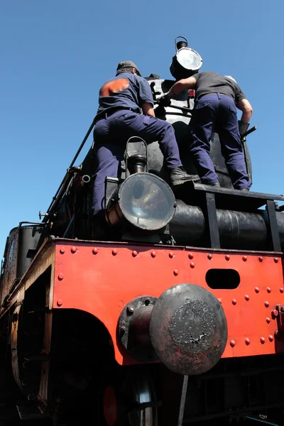Maintenance of an old steam locomotive
