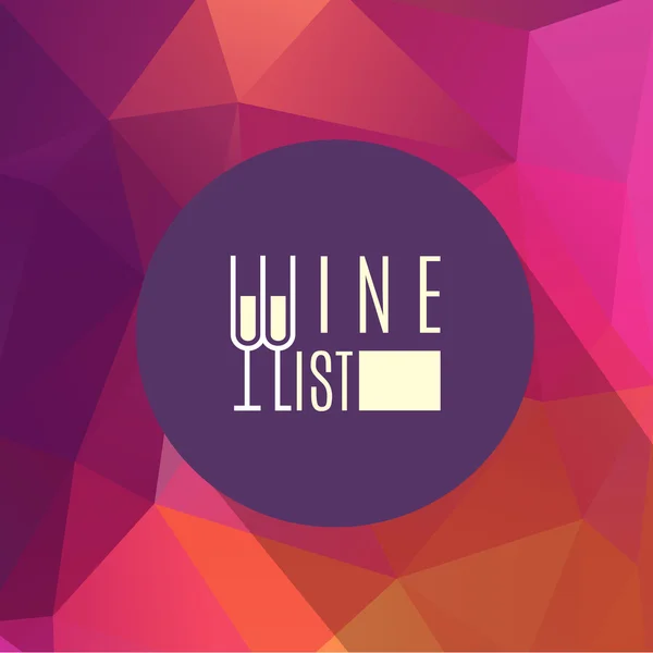 Wine menu design template