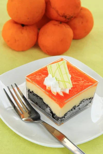 Orange Biscuit cake Layer