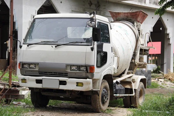 Old cement mixer truck