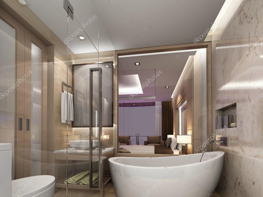 Badrum inredning, 3d render — stockfotografi © yaryhee #50482237