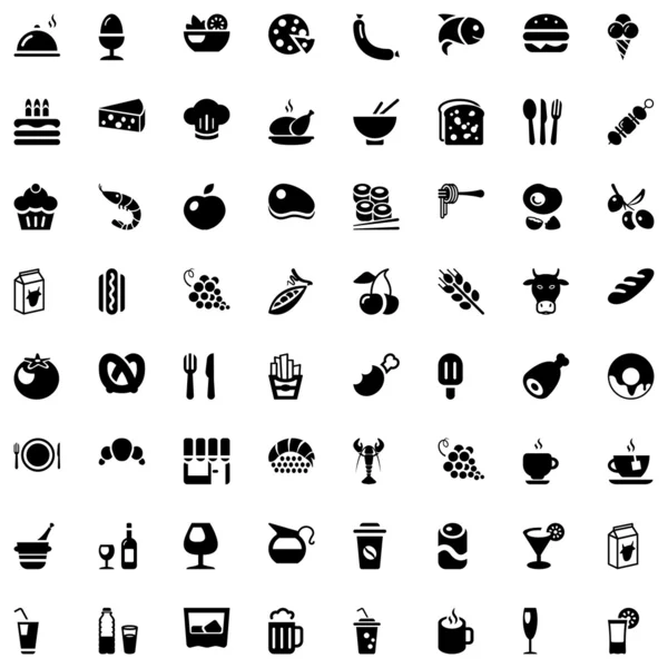 Food & drinks iconset black