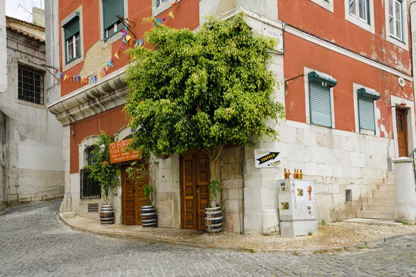 Restaurant at the old street. Lisbon, Portugal