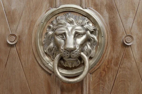 Door knocker made as lions head