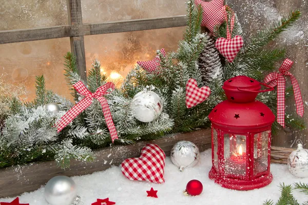 Red rustic christmas decoration