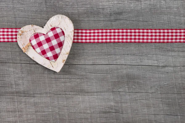 Red checked heart decoration