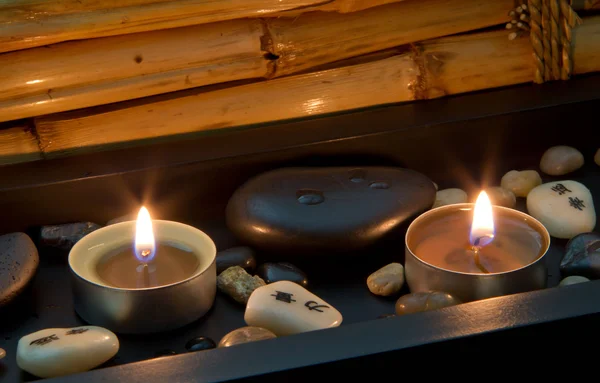Zen stones and candles