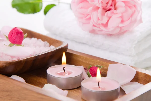 Spa set with rose