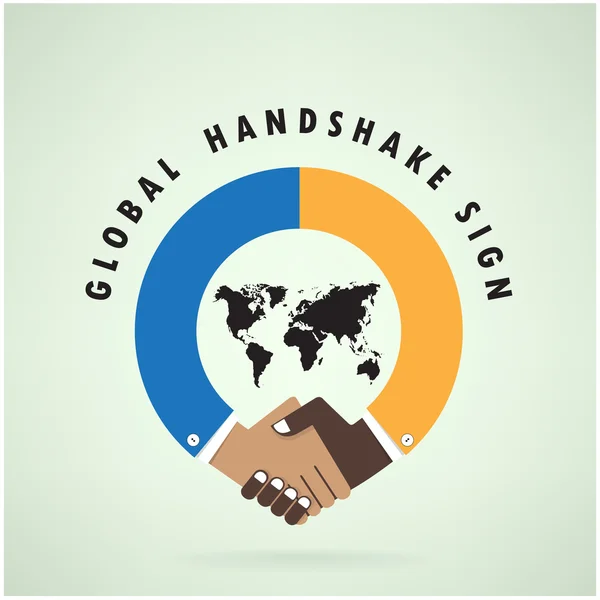 Handshake abstract sign vector design template. Business creativ
