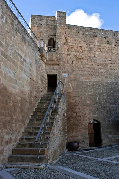 Stairs to defense tower, citadel of La Mota