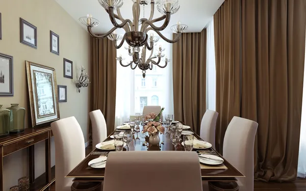 Luxury dining room, art deco style