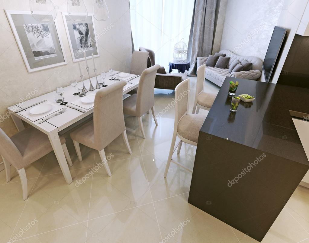 Küche luxus interieur, art deco stil — stockfoto © kuprin33 #49470101 Küche luxus