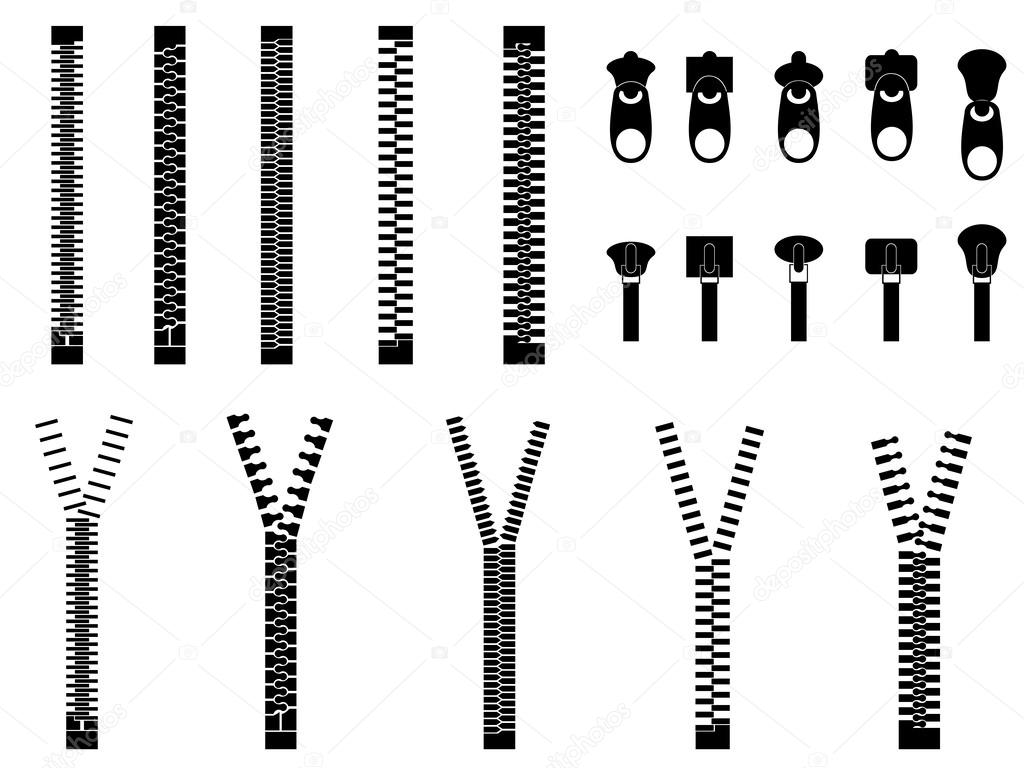 Zippers set — Stock Vector © alexghidan89 34681849