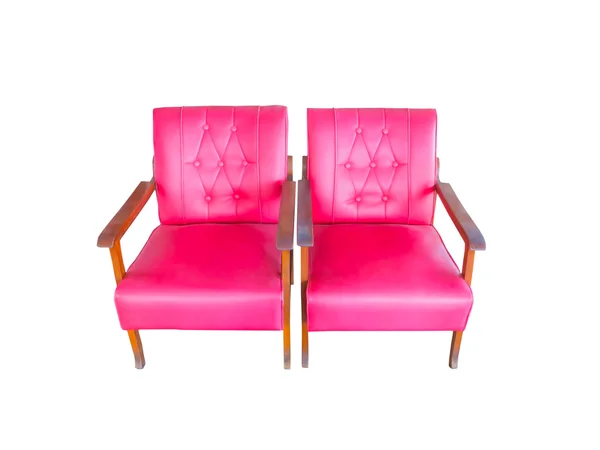 Twin pink old sofa chair
