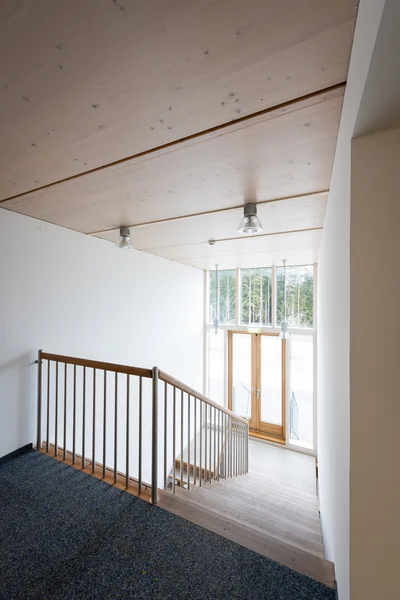 Stairway in a ecological wooden office building