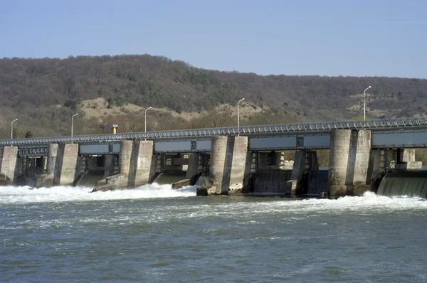 Dam hydroelectric of Poses on the Seine river. France