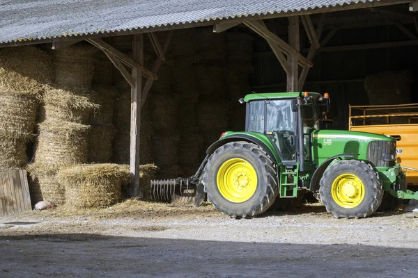 Farmyard and farm tractor
