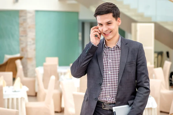 Businessman  talking on the cell phone