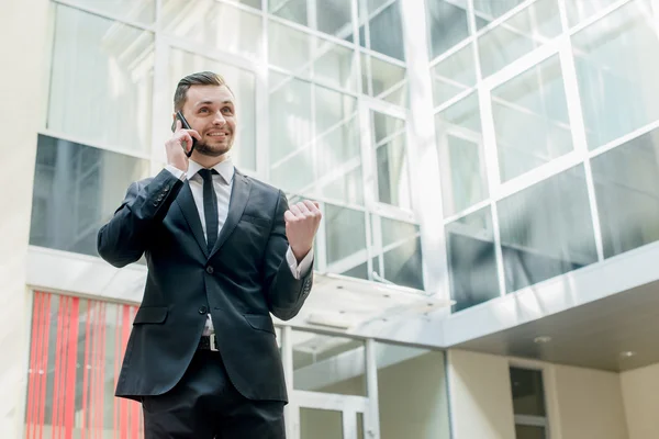 Good deal. Happy businessman celebrates his success. young man i