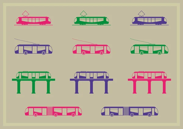 Public transportation icons series