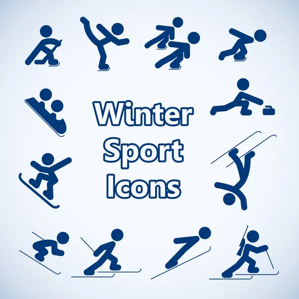 Winter sports icons set