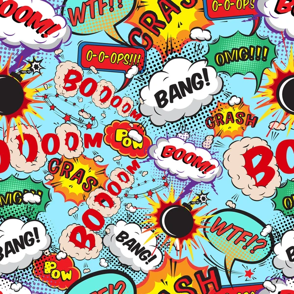 Seamless pattern comic speech bubbles