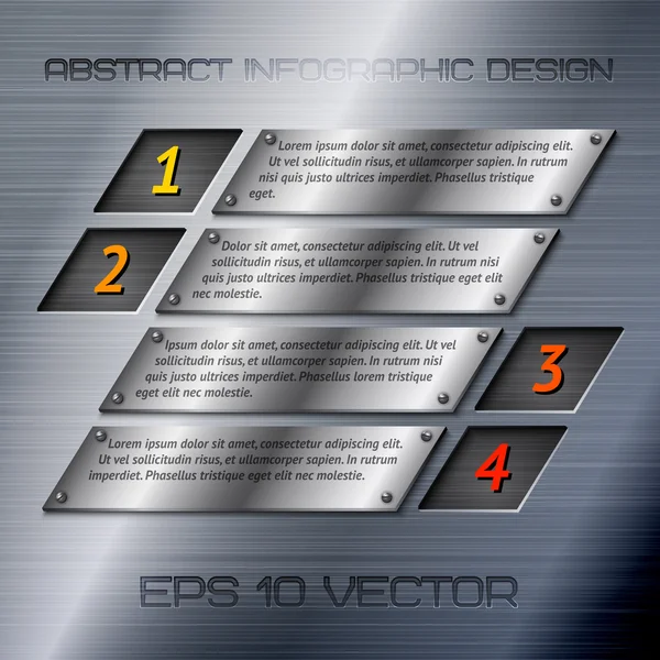Abstract metal infographics options