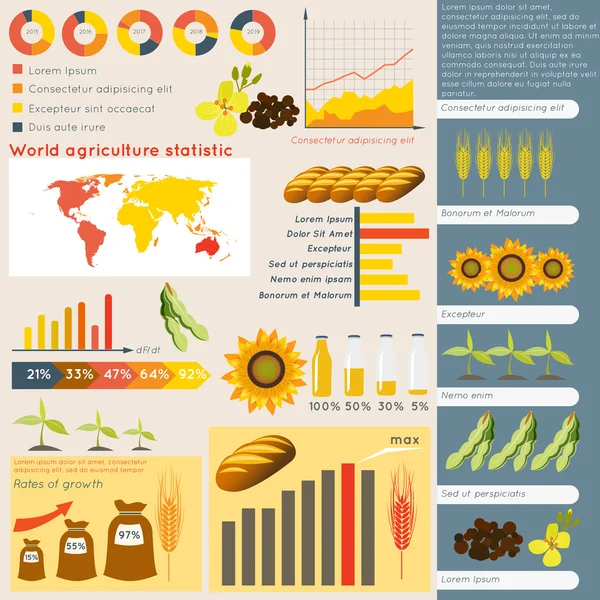 Agriculture infographic elements