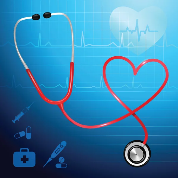 Stethoscope heartbeat background