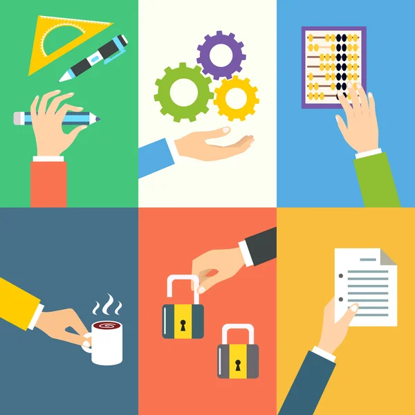 Business hands icons