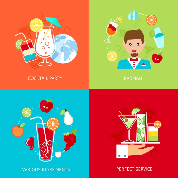 Cocktail  icons set