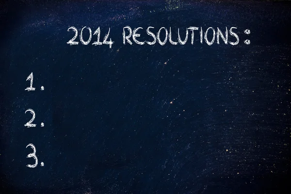 Empty list of new year's resolutions and goals