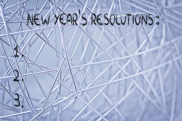 Empty list of new year\'s resolutions and goals
