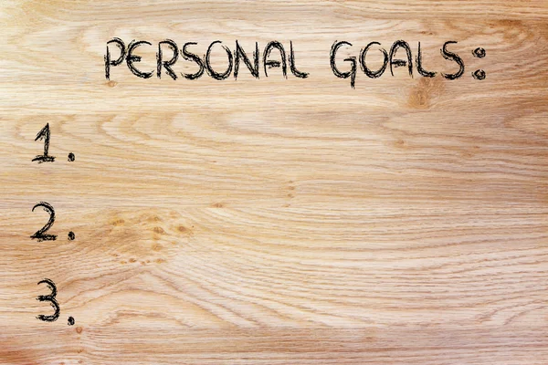 Empty list of personal resolutions and self improvement goals