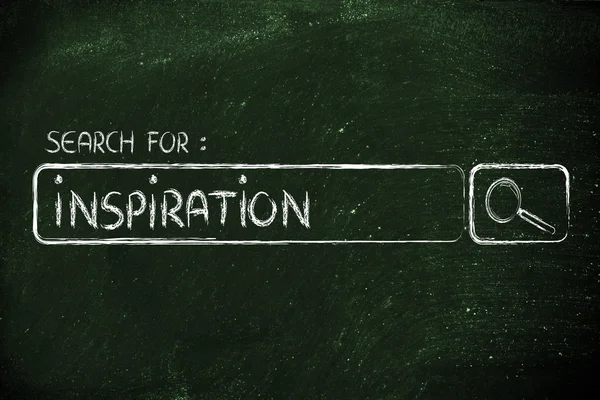 Search engine bar, search for inspiration