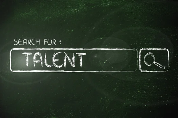 Search engine bar, search for talent