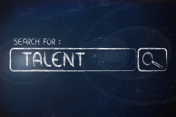 Search engine bar, search for talent