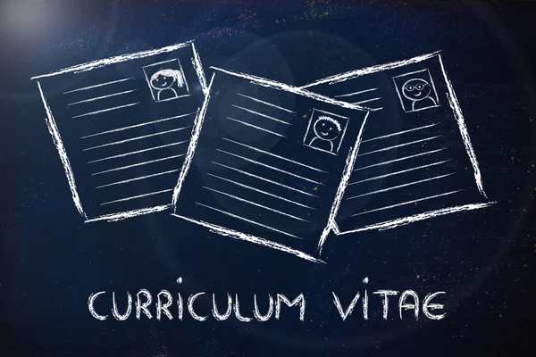 Funny curriculum vitae design, the recruitment process