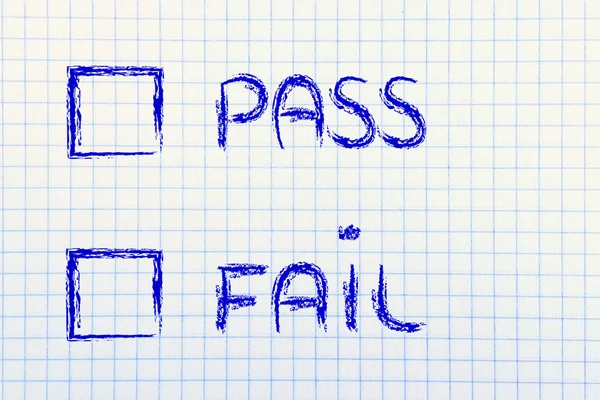 Multiple choice test, pass or fail?