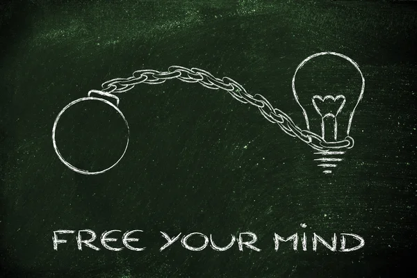 Set your creativity free, idea with ball and chain