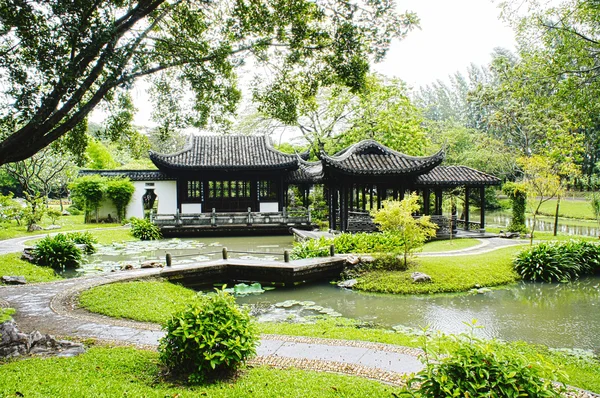 China house in green garden