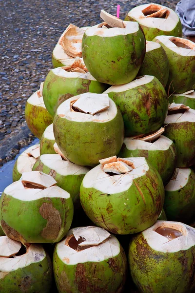 Close up of a coconuts on a background