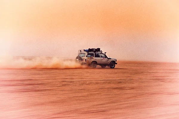 4x4 at full speed in libyan desert