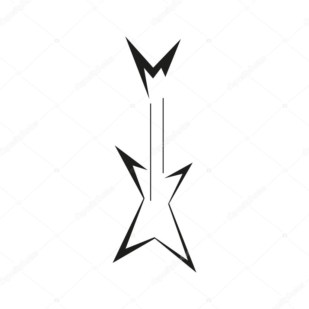 Electric Guitar Templates Electric Guitar Vector Logo