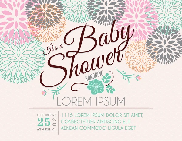 Baby Shower Card Design in Vector