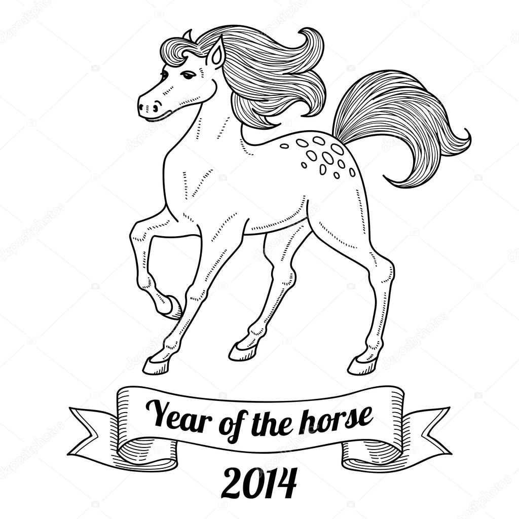 year of the horse coloring pages - photo #30