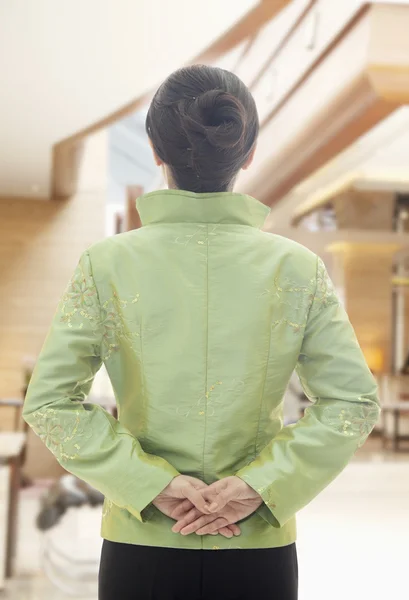 Restaurant Hostess in Traditional Chinese Clothing